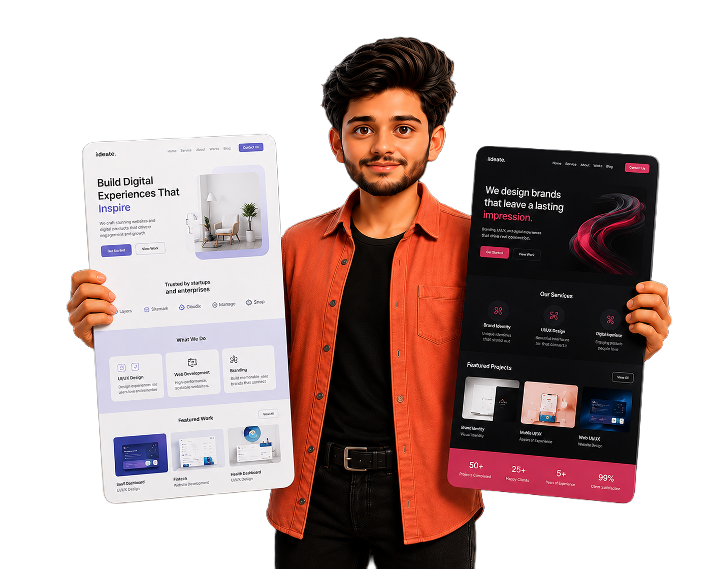 Preview of premium UI templates